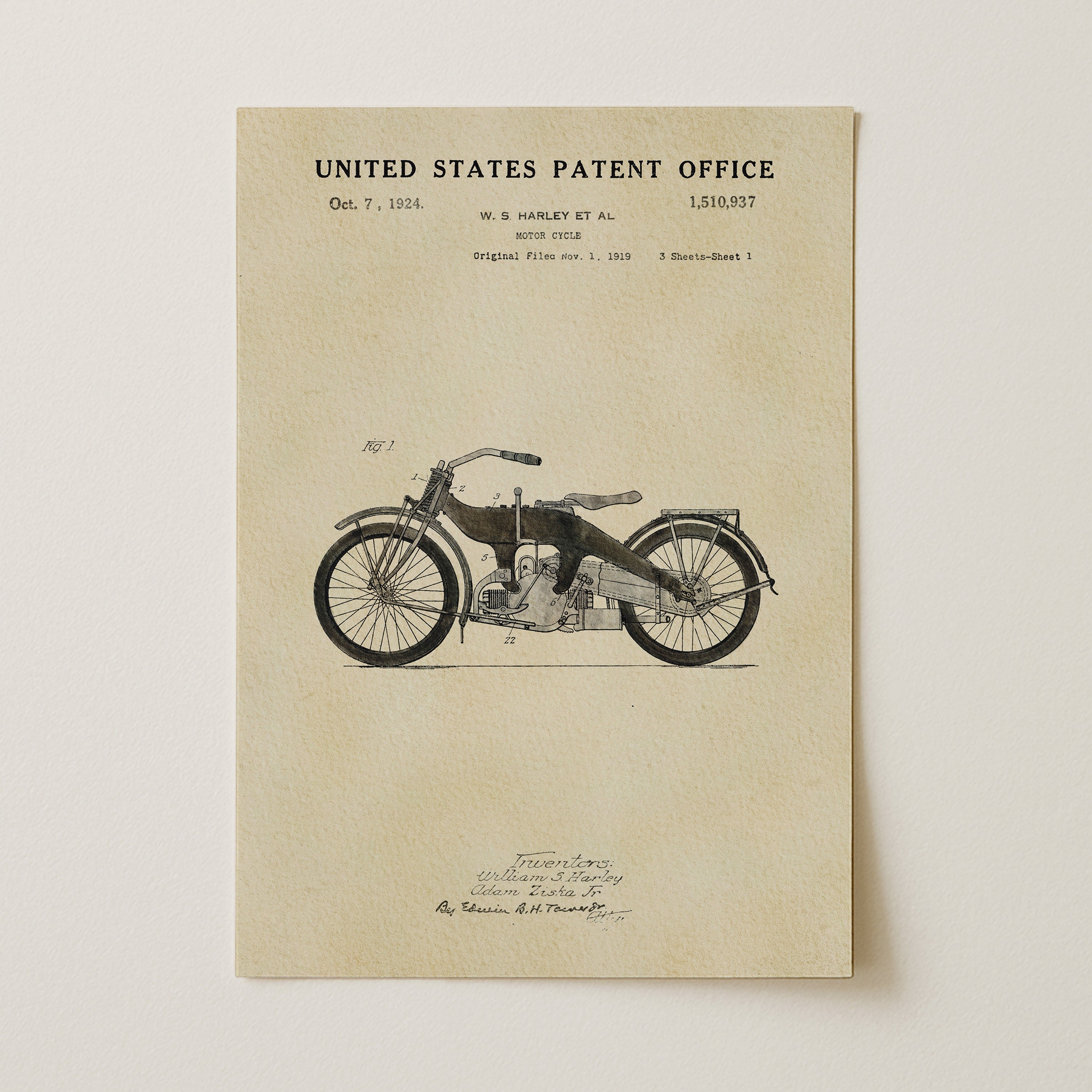 Harley Motorcycle - Black