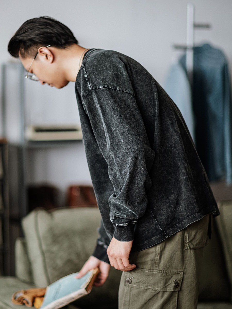 Garment Dyed Long Sleeve T-shirt