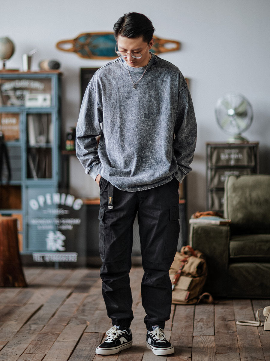 Garment Dyed Long Sleeve T-shirt