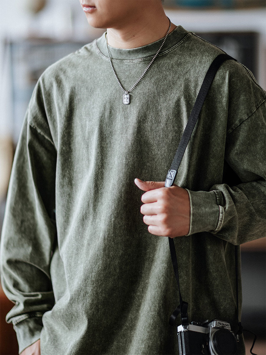 Garment Dyed Long Sleeve T-shirt