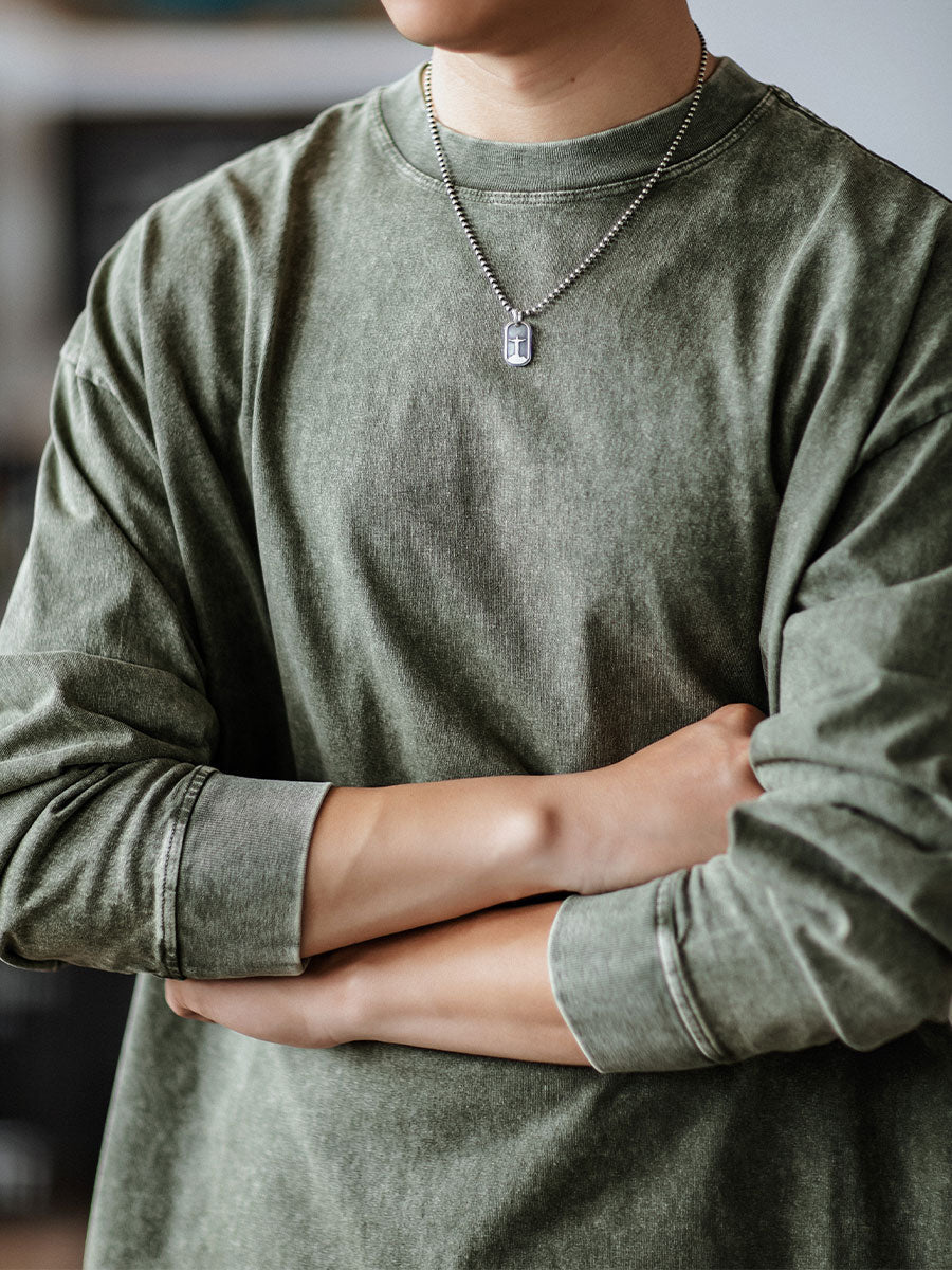 Garment Dyed Long Sleeve T-shirt