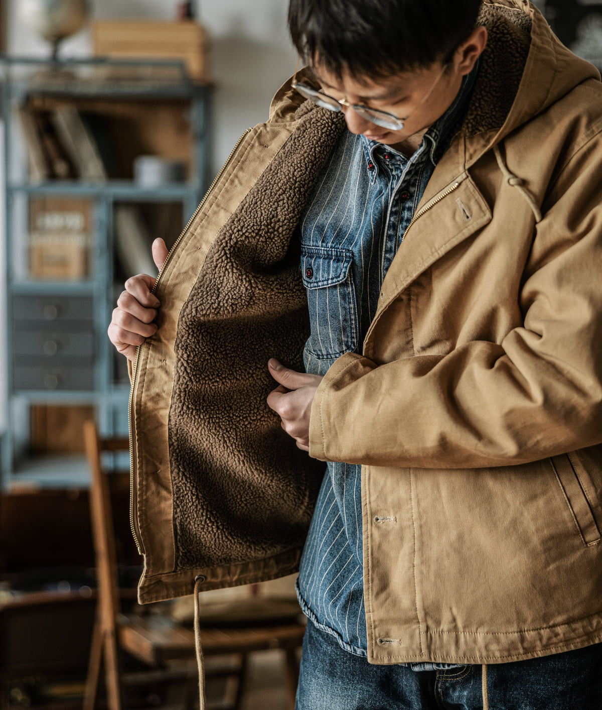 Sherpa Lined Deck Jacket