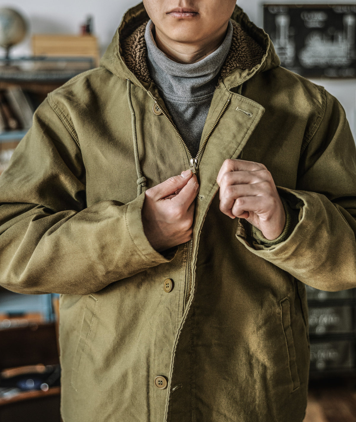 Sherpa Lined Deck Jacket
