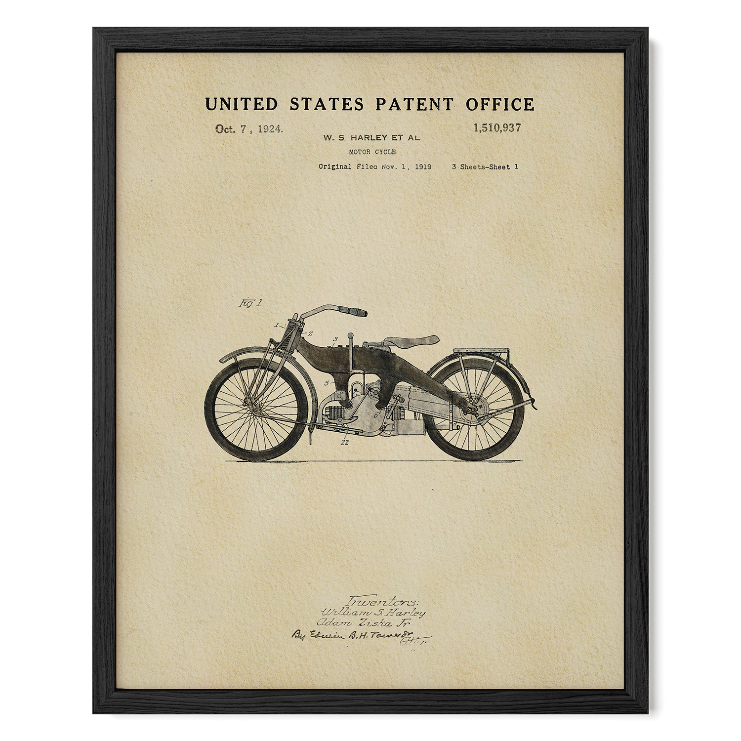 Harley Motorcycle - Black