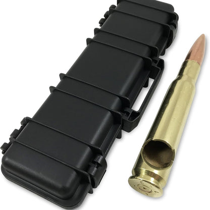 Bottle opener crafted from an authentic 50 cal casing, showcasing a rugged, military-inspired design for opening bottles with a unique, durable touch.