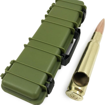 Bottle opener crafted from an authentic 50 cal casing, showcasing a rugged, military-inspired design for opening bottles with a unique, durable touch.