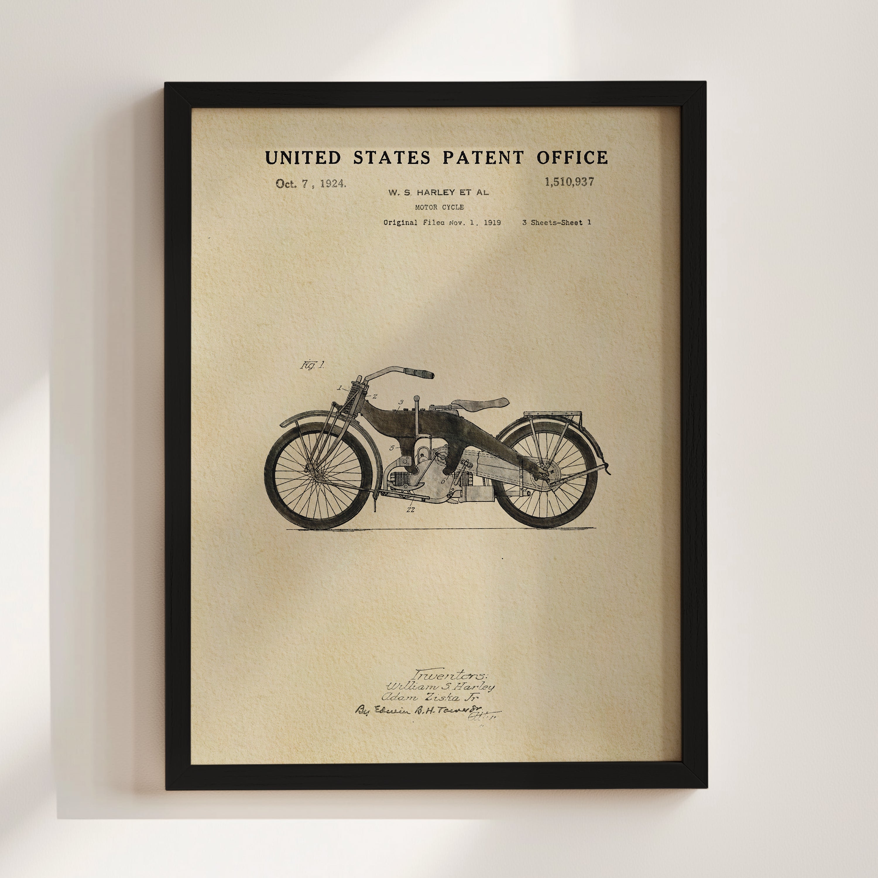 Harley Motorcycle - Black