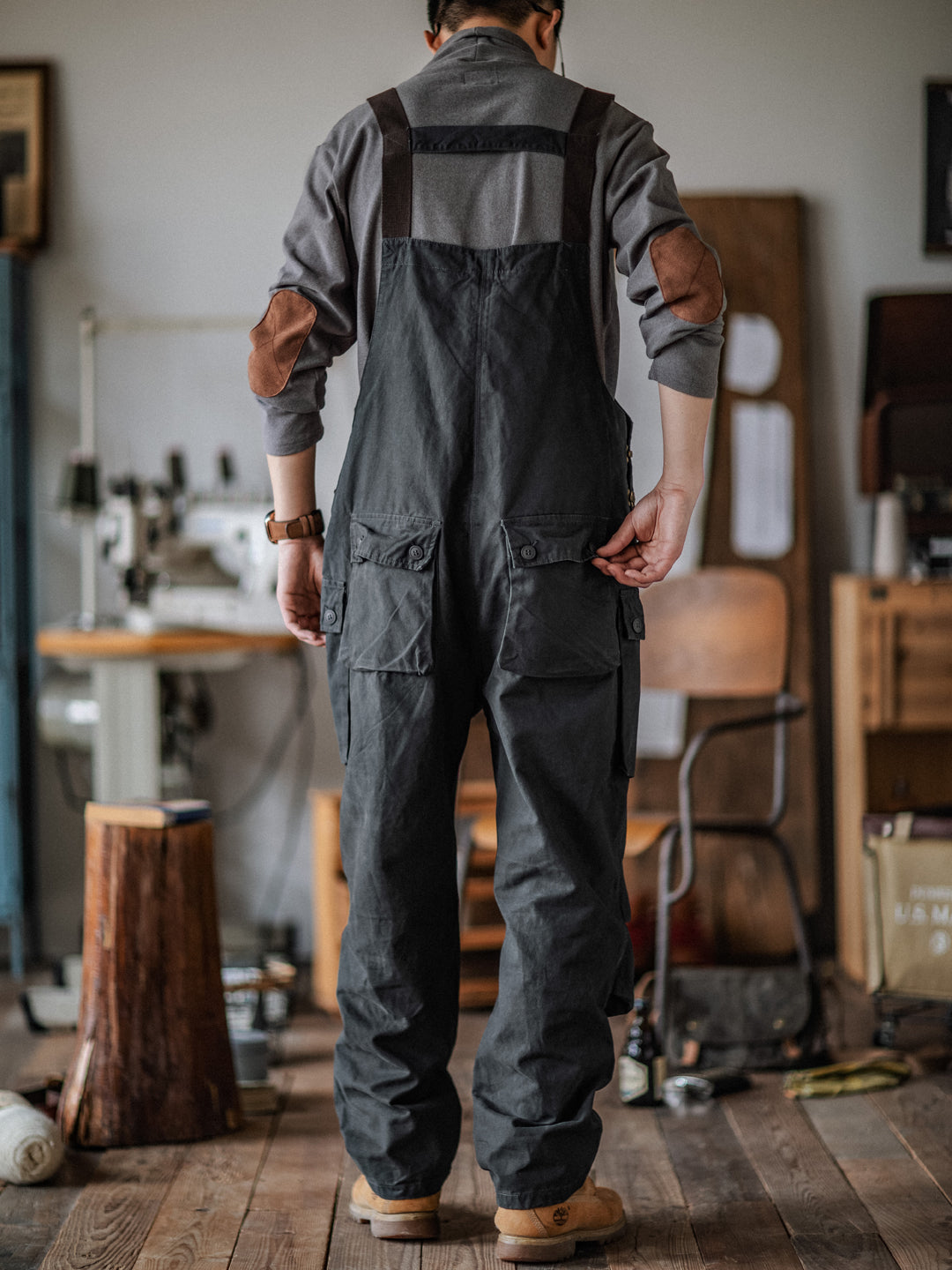 Pockets Dungaree Bibs Overall