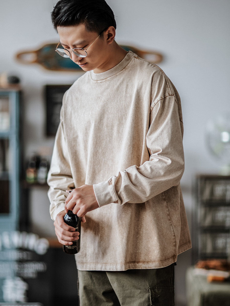 Garment Dyed Long Sleeve T-shirt