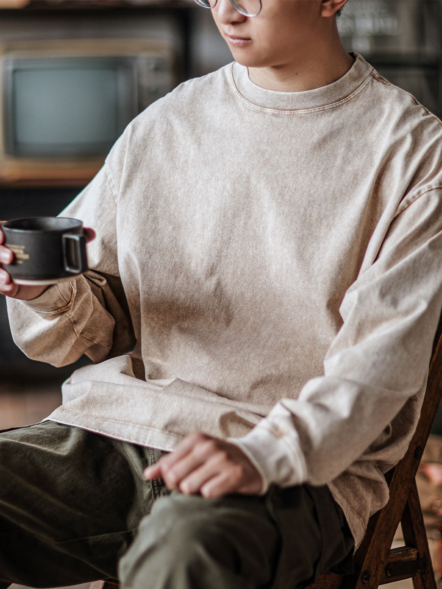 Garment Dyed Long Sleeve T-shirt