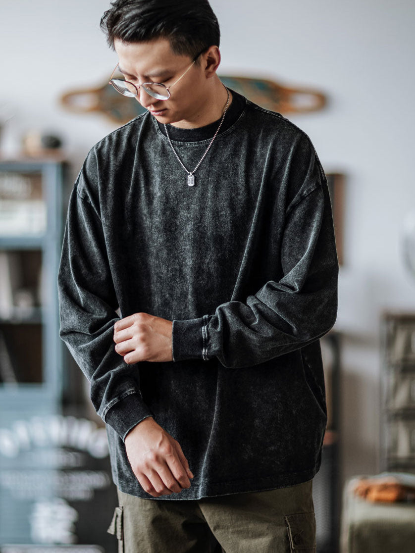 Garment Dyed Long Sleeve T-shirt