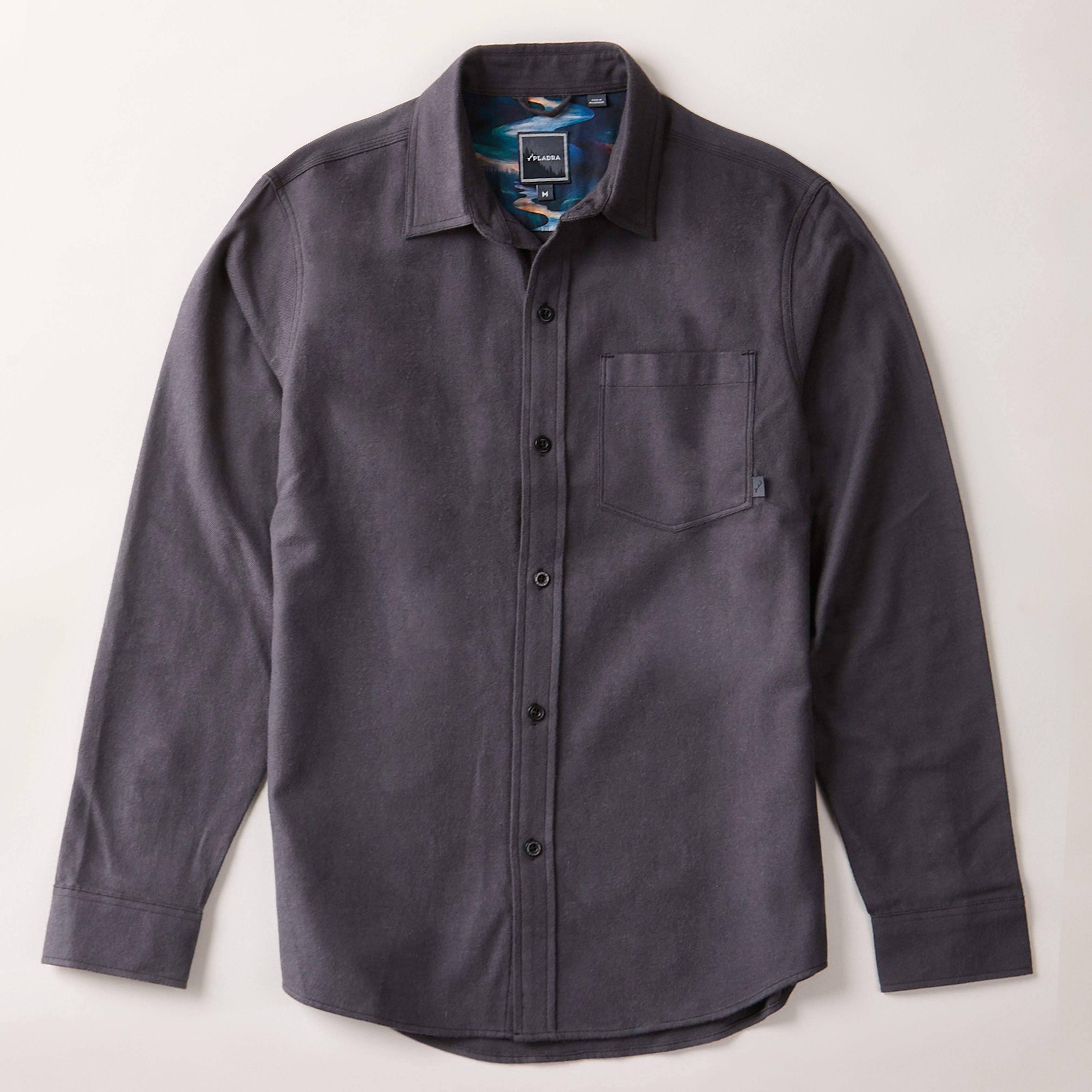 Men's Cascade Flannel Shirt - Charcoal Grey