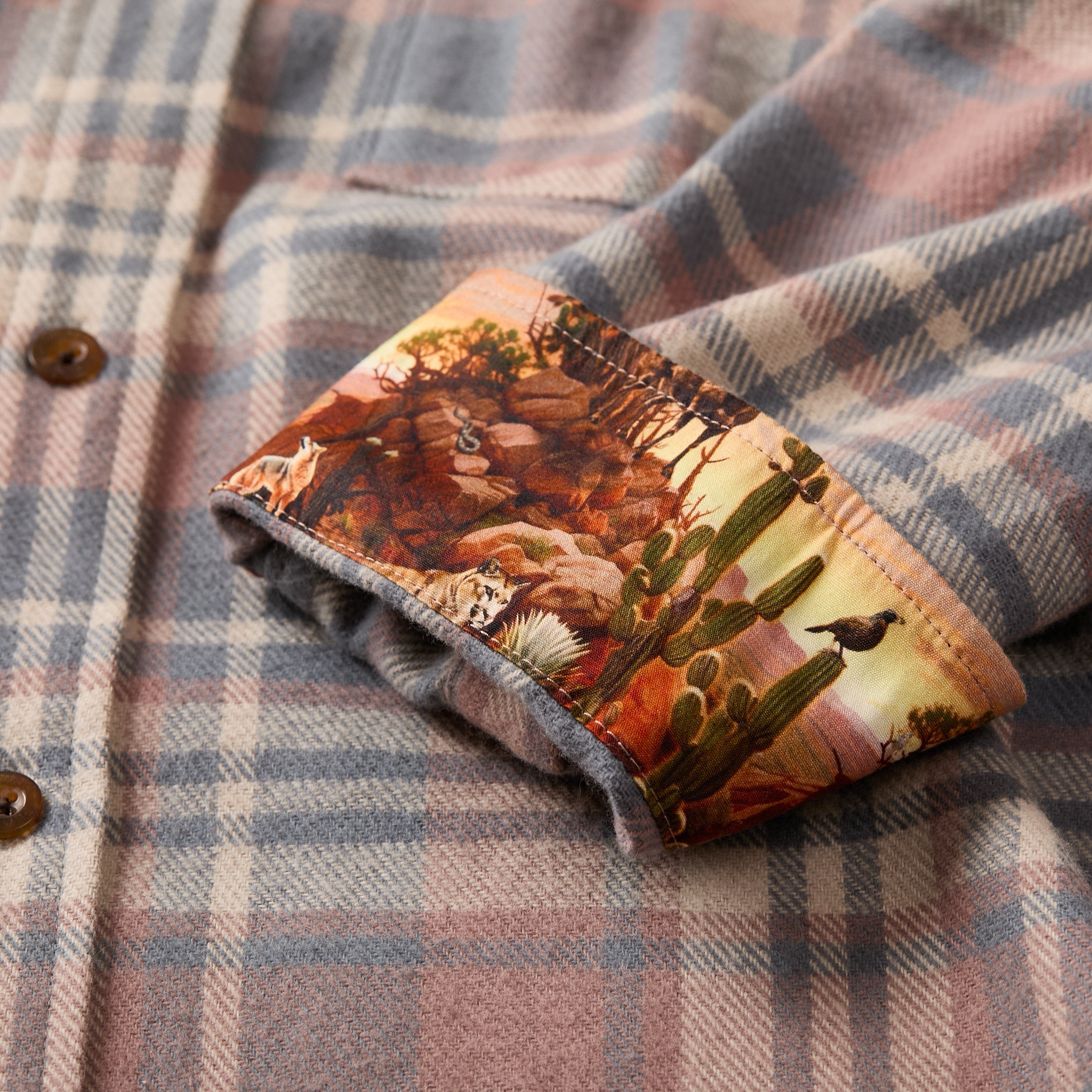 Men's Every Day Elite Flannel Shirt- Coral Grey