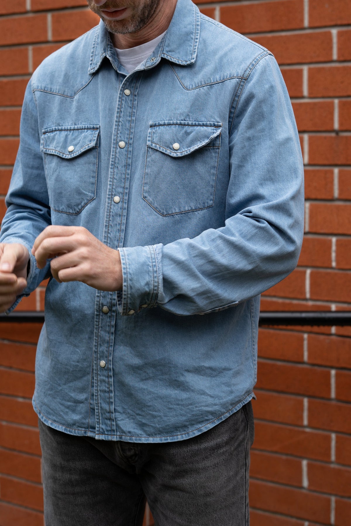 Cypress Denim Shirt in Medium Wash