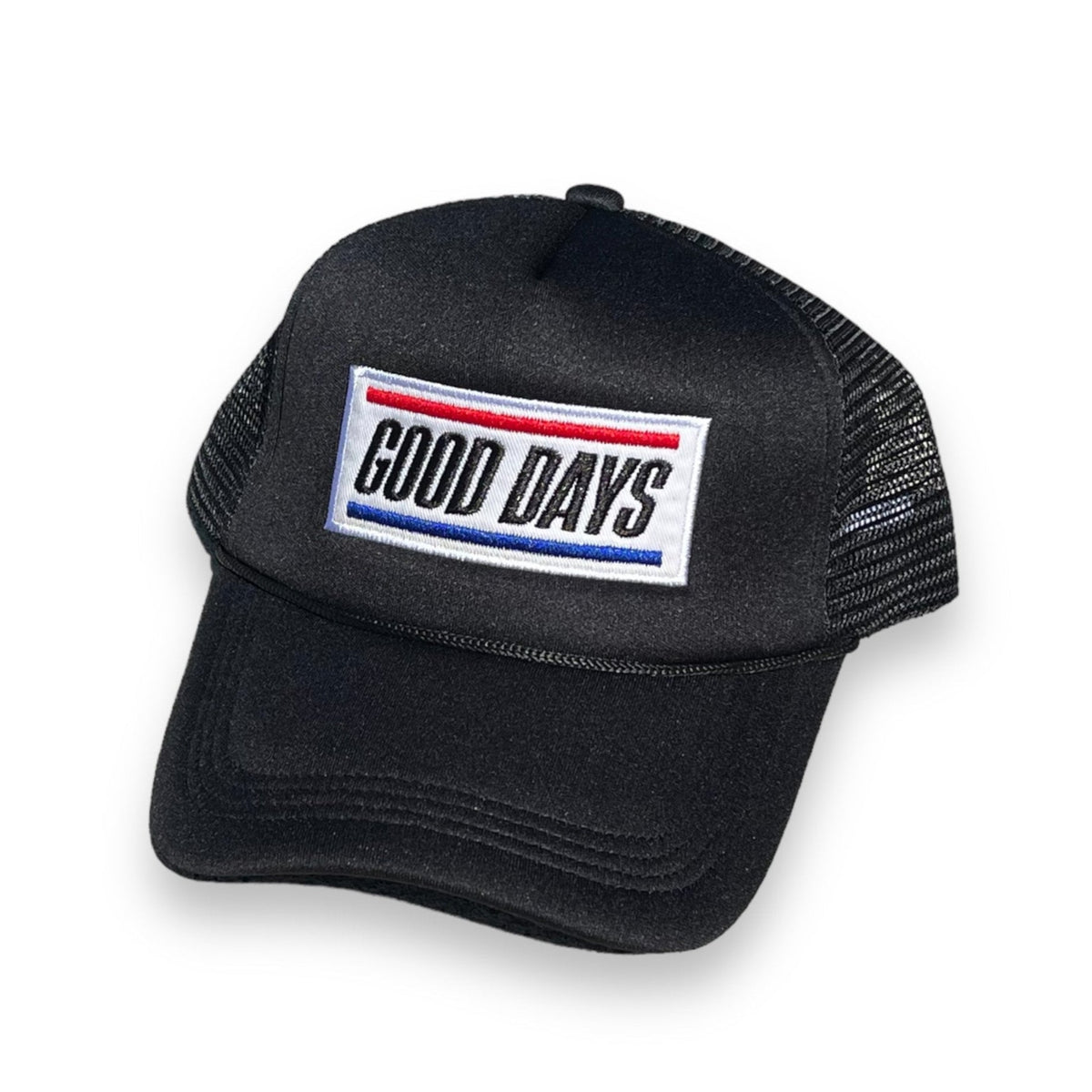 GOOD DAYS TRUCKER HAT RACING BLACK