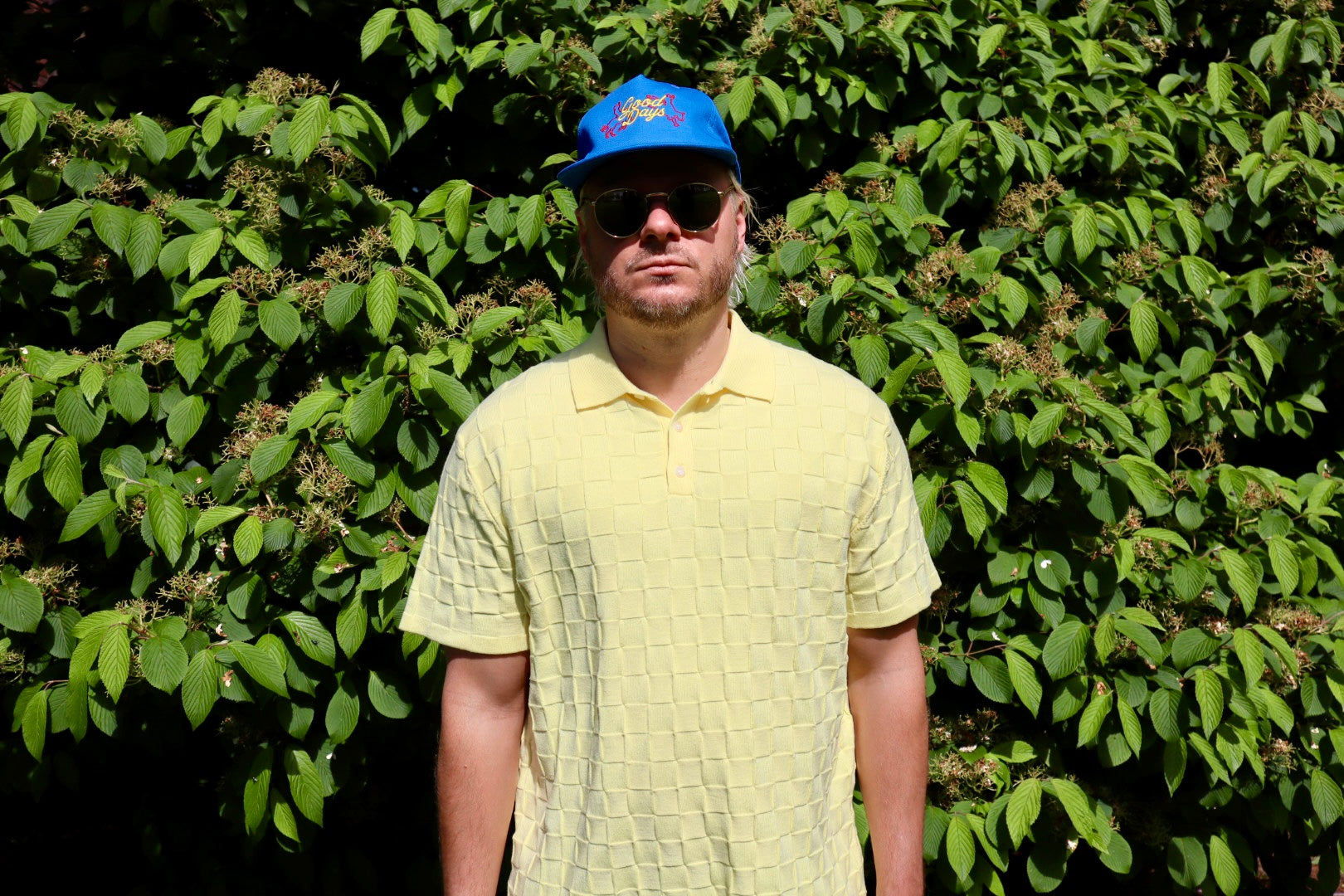 Palmetto Checkered Knit Polo - Butter Yellow