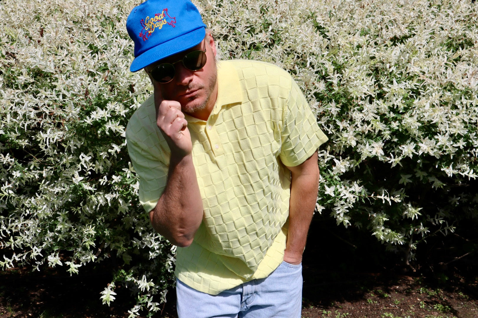 Palmetto Checkered Knit Polo - Butter Yellow