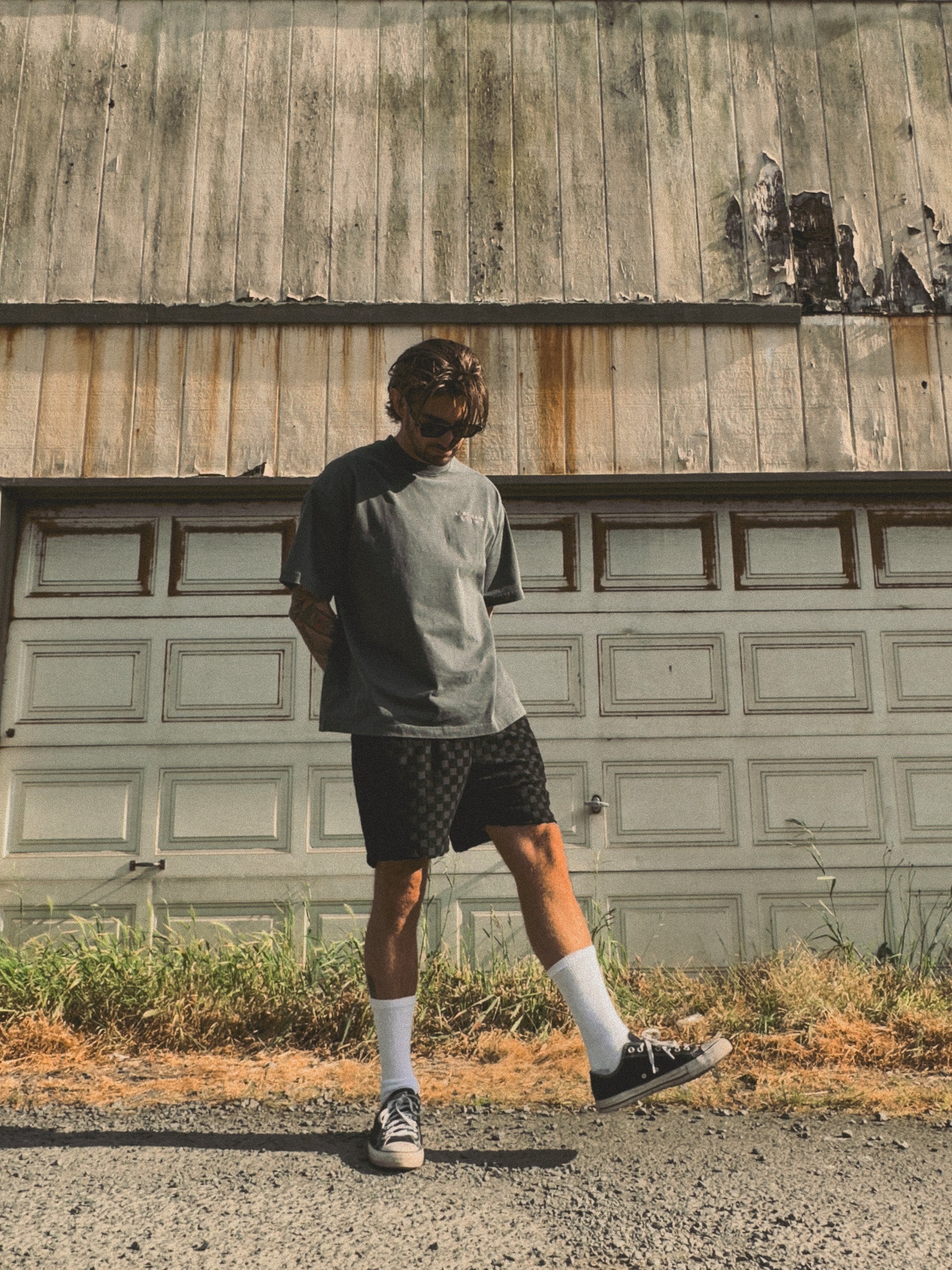 VENICE TERRY CLOTH SHORTS - BLACK
