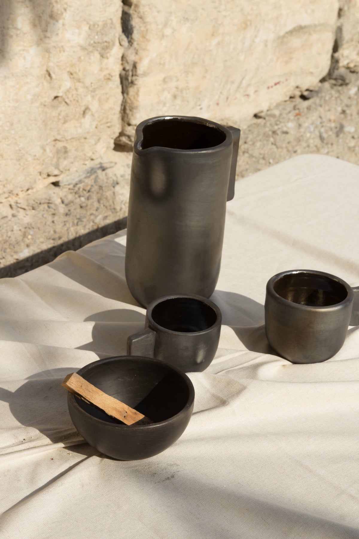 PALO SANTO Black Clay Espresso Cup Set