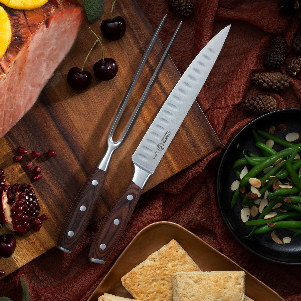Avanta Pakkawood Knife Block Set - 10 Piece
