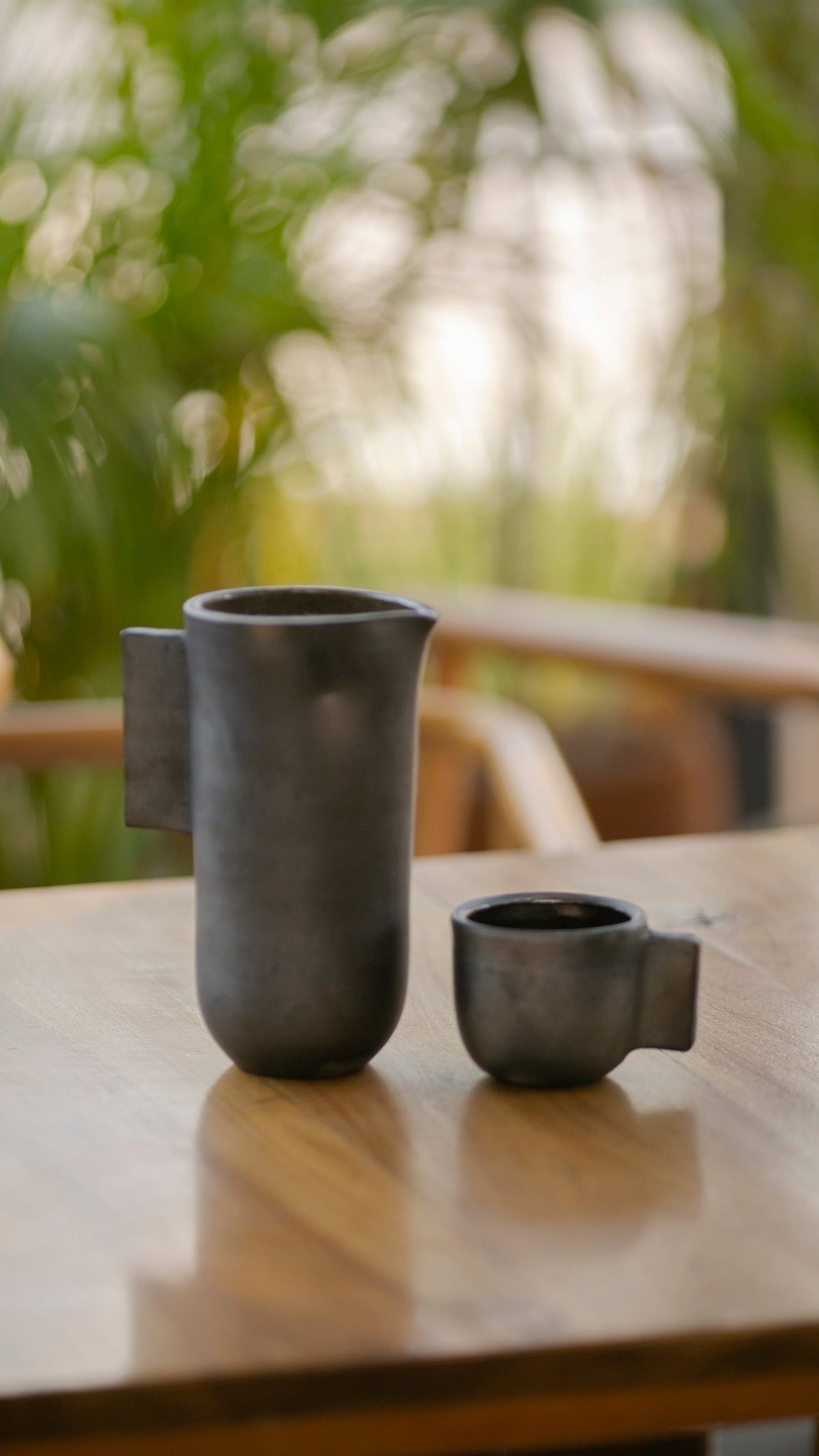 PALO SANTO Black Clay Latte Cup Set
