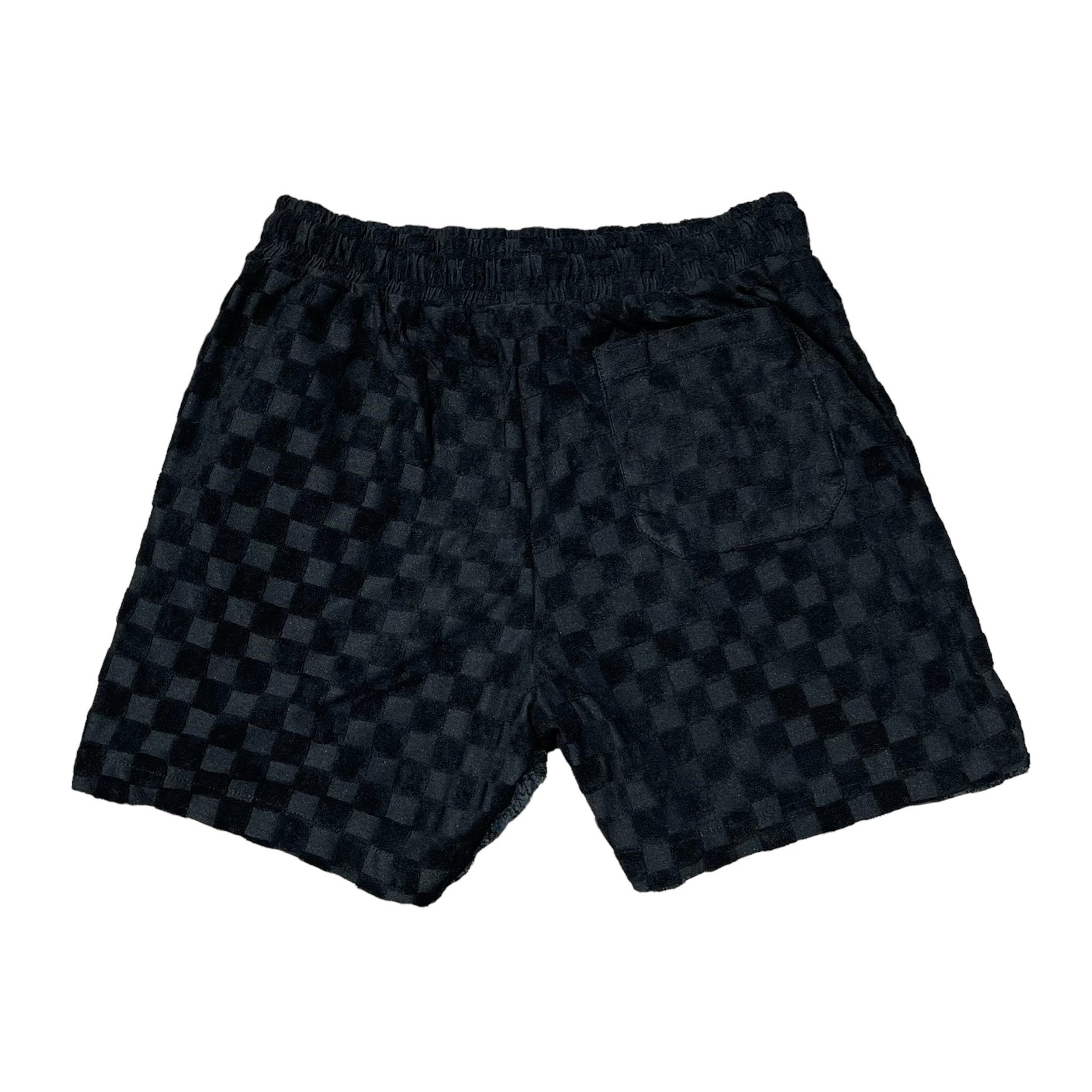 VENICE TERRY CLOTH SHORTS - BLACK