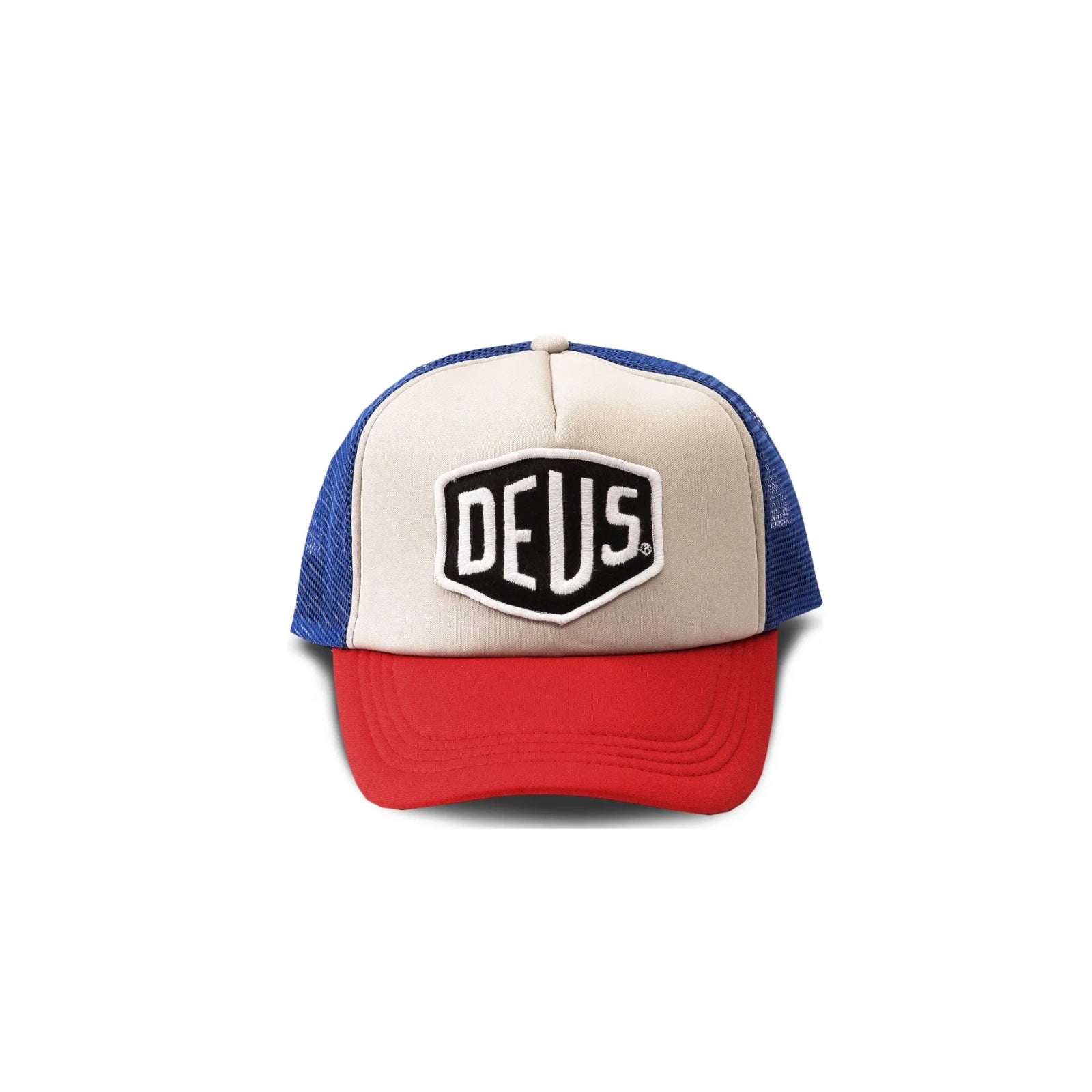 Deus Ex Machina Badlands hat with bold logo, designed for adventure and style, featuring rugged outdoor appeal.