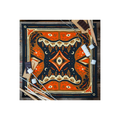 100% organic cotton bandana with vintage vibes, featuring a retro design for a timeless accessory.