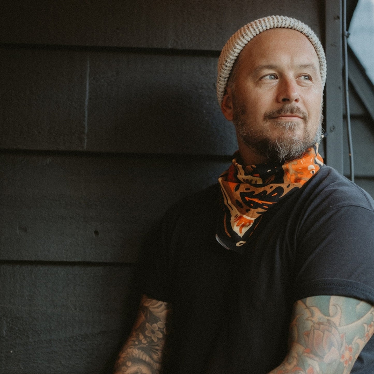 100% organic cotton bandana with vintage vibes, featuring a retro design for a timeless accessory.