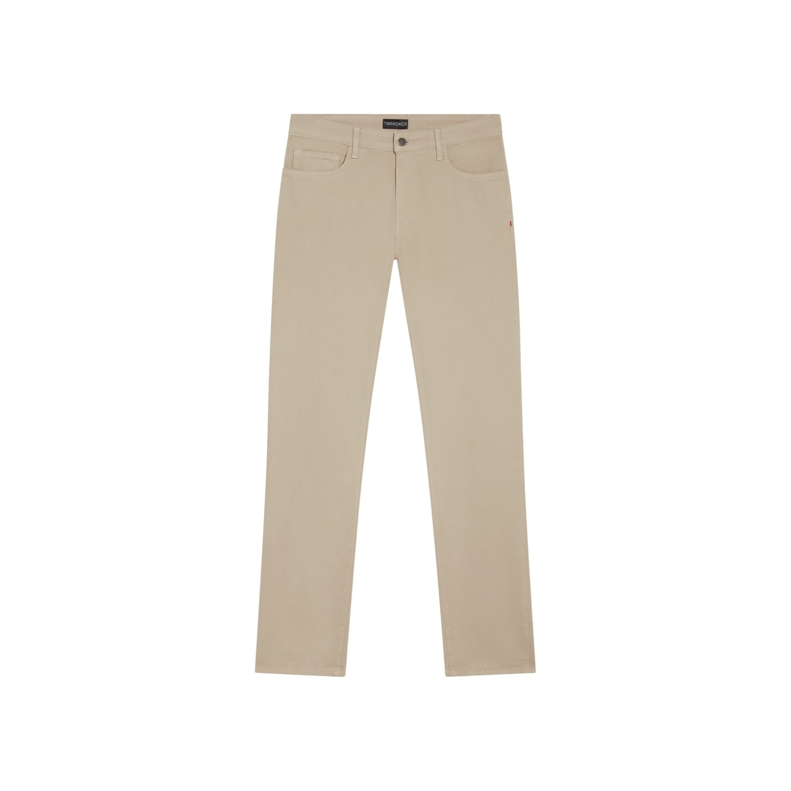 Beige athletic fit chino pants for men. Featuring a modern slim fit, perfect for casual wear.