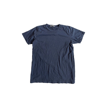 Blue ultra-soft jersey tee made in the USA, featuring a comfortable fit and high-quality fabric, perfect for everyday wear with a casual, relaxed style.