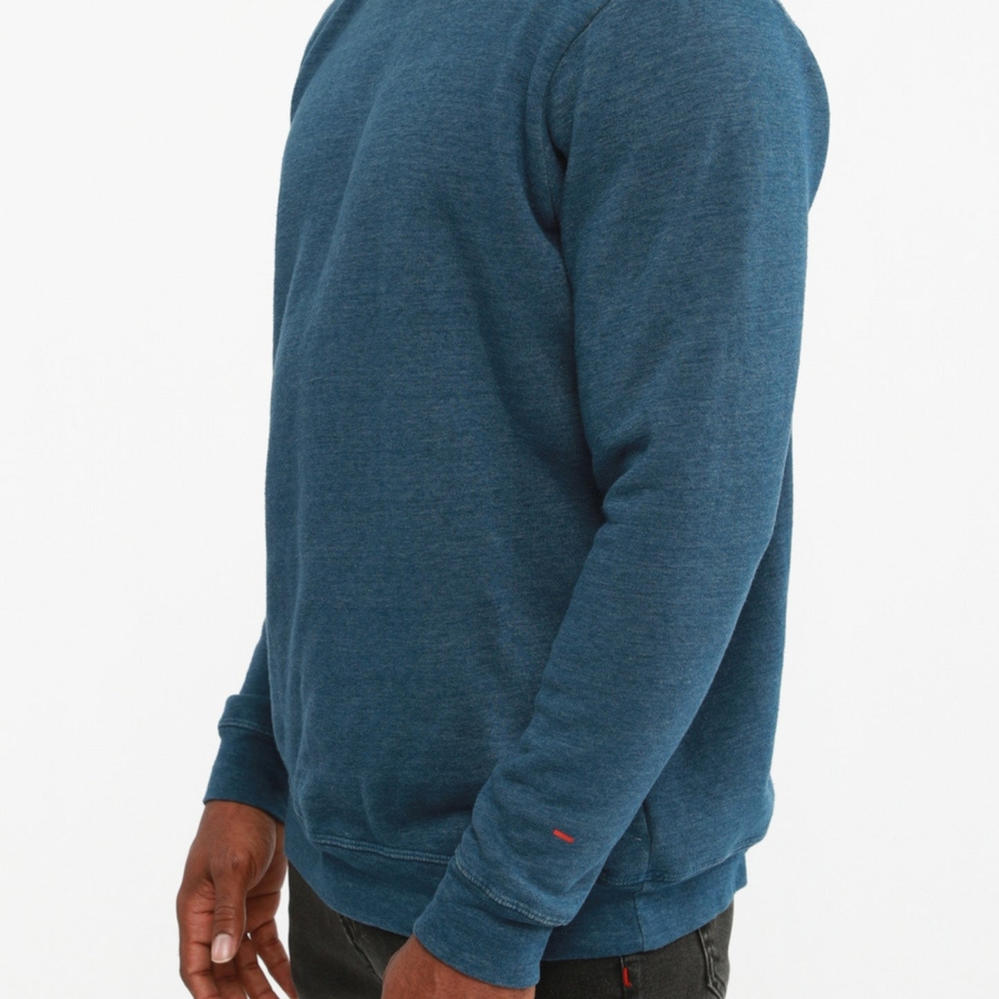 Ultra-soft blue sweatshirt for men, comfortable casual wear.