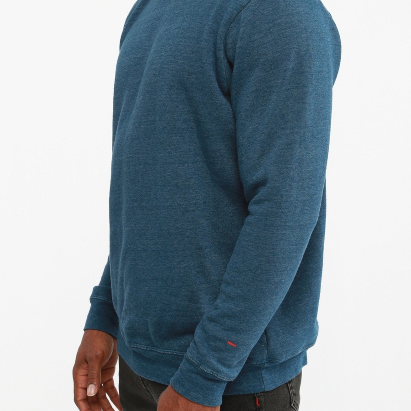 Ultra-soft blue sweatshirt for men, comfortable casual wear.