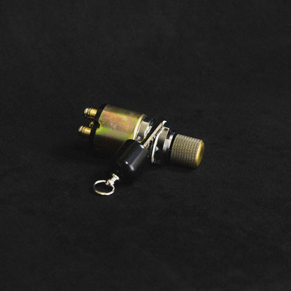 Alternative brass low profile key for motorcycles, designed for a sleek and durable ignition solution.