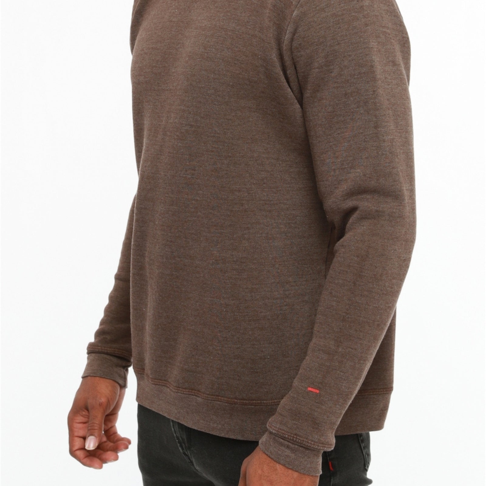 Ultra-soft brown sweatshirt for men, comfortable casual wear.