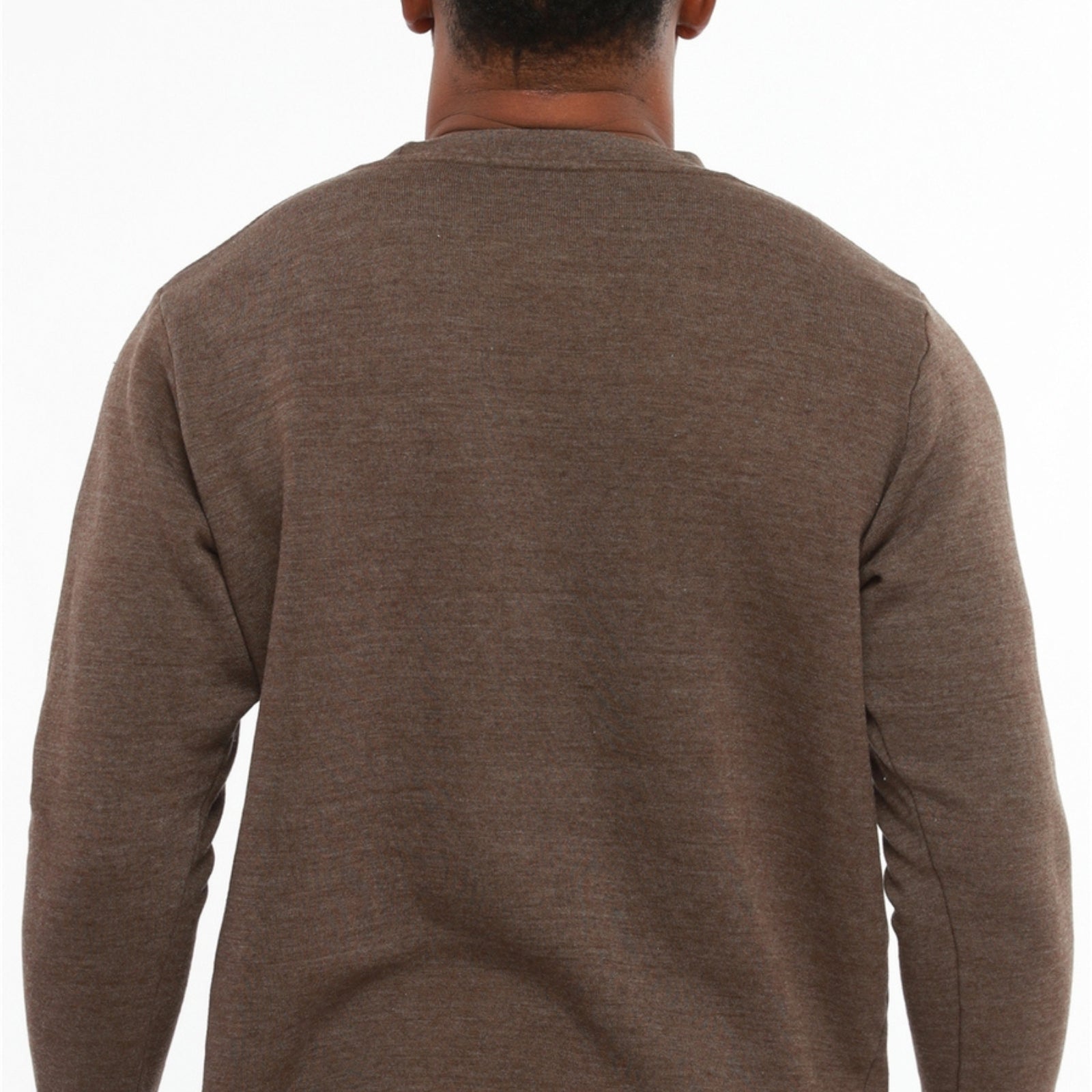 Ultra-soft brown sweatshirt for men, comfortable casual wear.