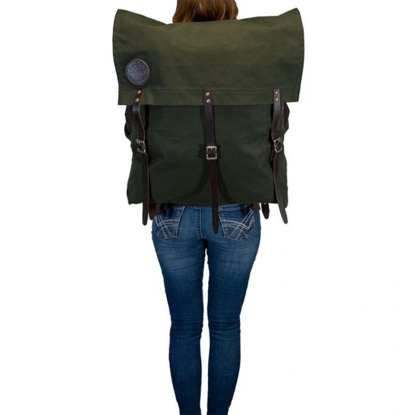 Rugged, durable camp backpack made in the USA, designed for outdoor adventures with and multiple compartments for gear.