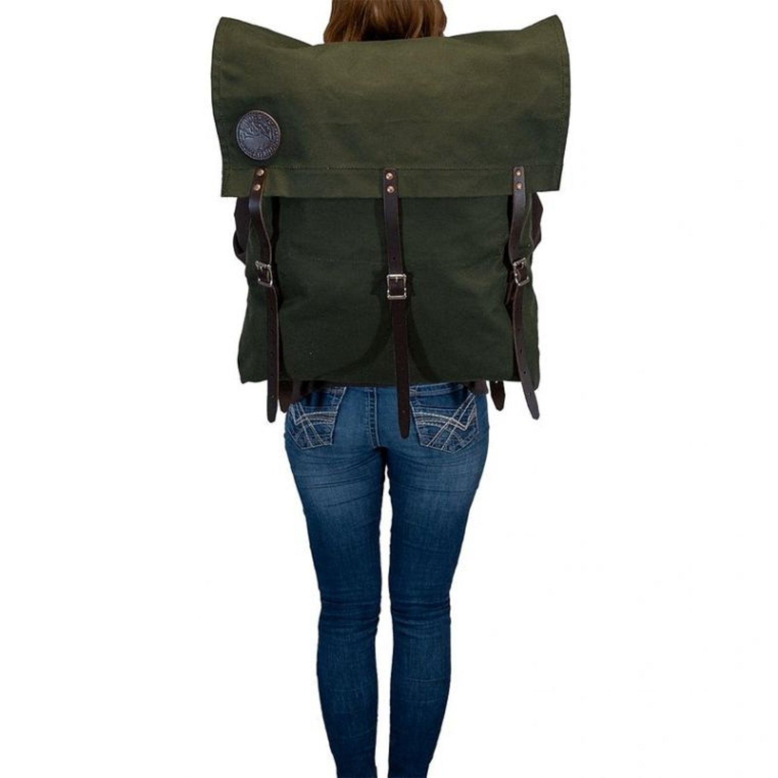 Rugged, durable camp backpack made in the USA, designed for outdoor adventures with and multiple compartments for gear.