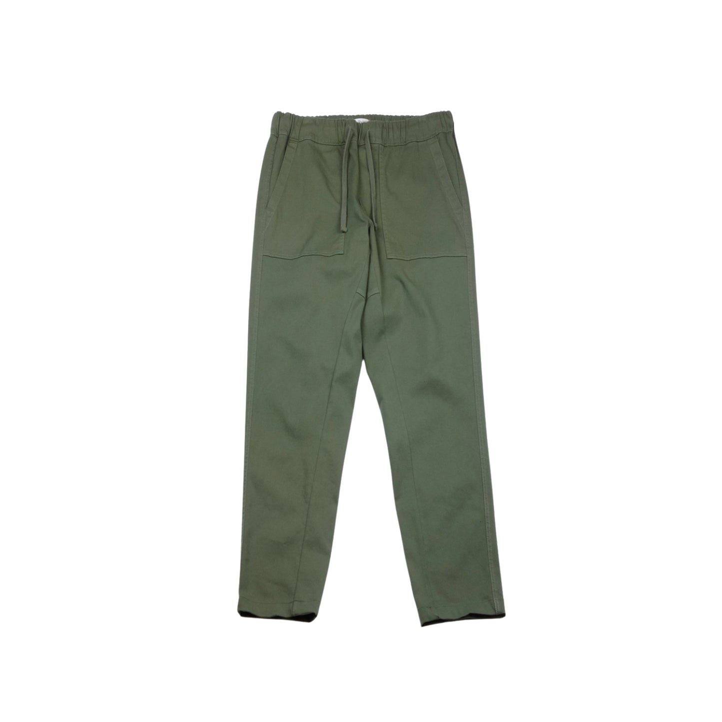 Men's green cargo pants with multiple pockets and a relaxed fit.