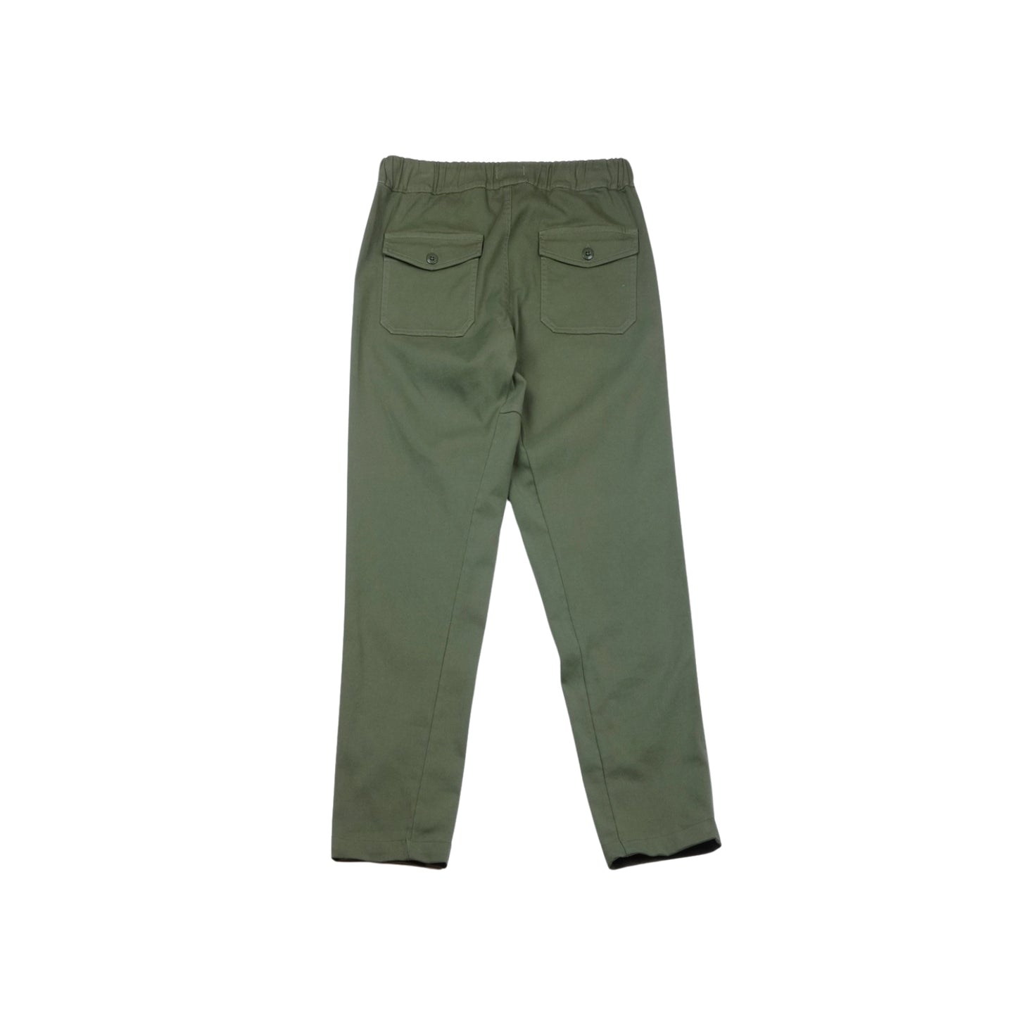 Men's green cargo pants with multiple pockets and a relaxed fit.