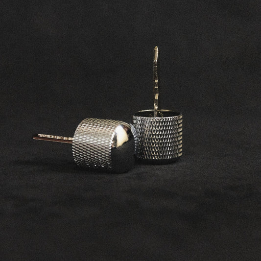 Alternative chrome low profile key for motorcycles, designed for a sleek and durable ignition solution.