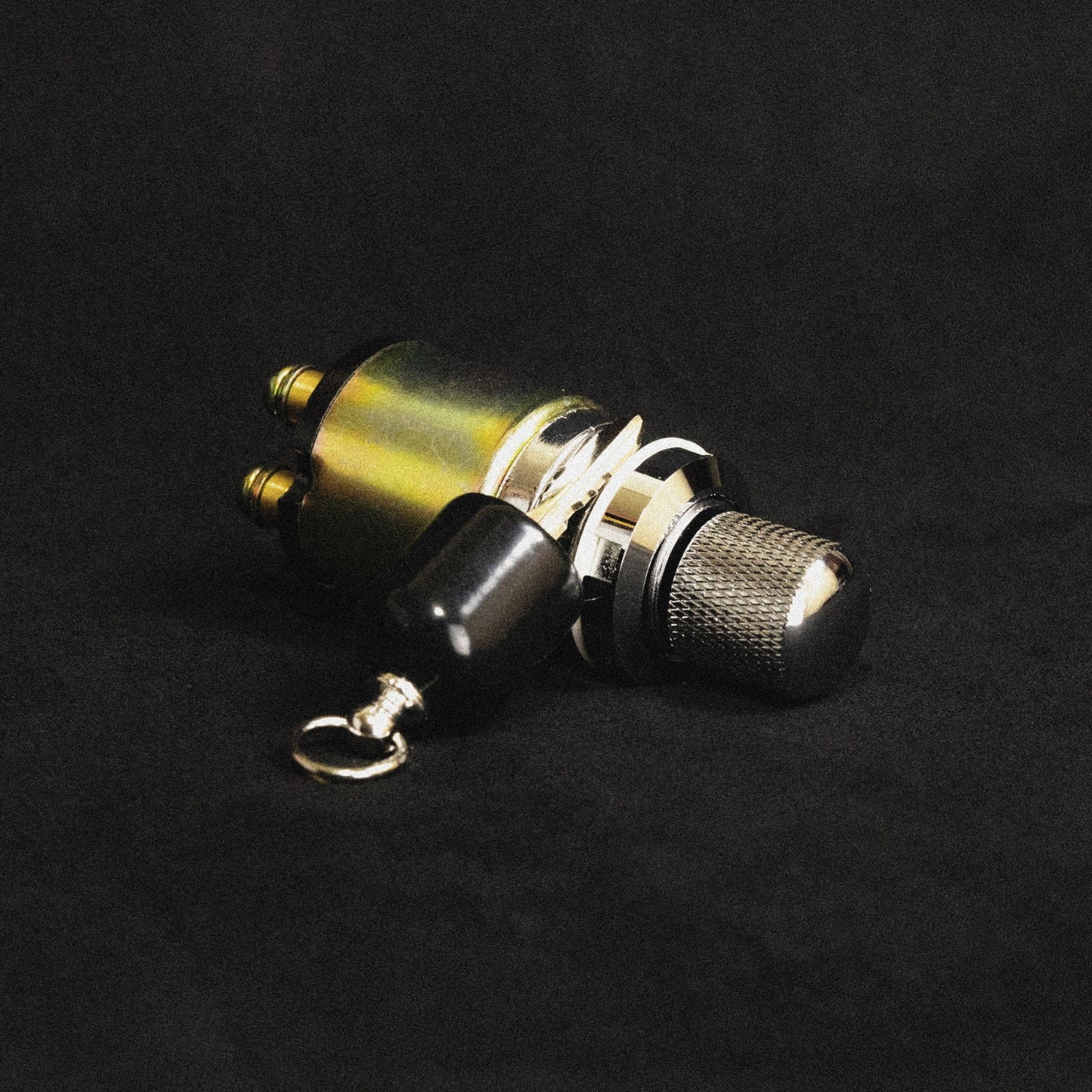 Alternative chrome low profile key for motorcycles, designed for a sleek and durable ignition solution.