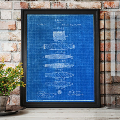 Original 1887 US Patent Office drawing for a cigar, showcasing detailed artwork and technical illustrations submitted for patent approval.