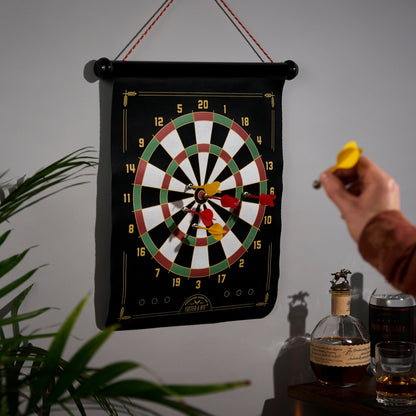 Magnetic dart board with vibrant design, safe for all ages, ideal for indoor games and recreational play, featuring strong magnetic darts.
