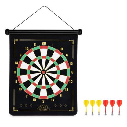 Magnetic dart board with vibrant design, safe for all ages, ideal for indoor games and recreational play, featuring strong magnetic darts
