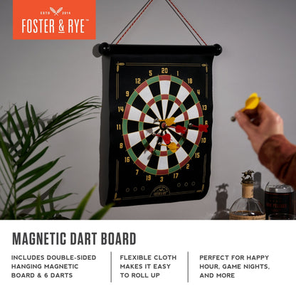 Magnetic dart board with vibrant design, safe for all ages, ideal for indoor games and recreational play, featuring strong magnetic darts