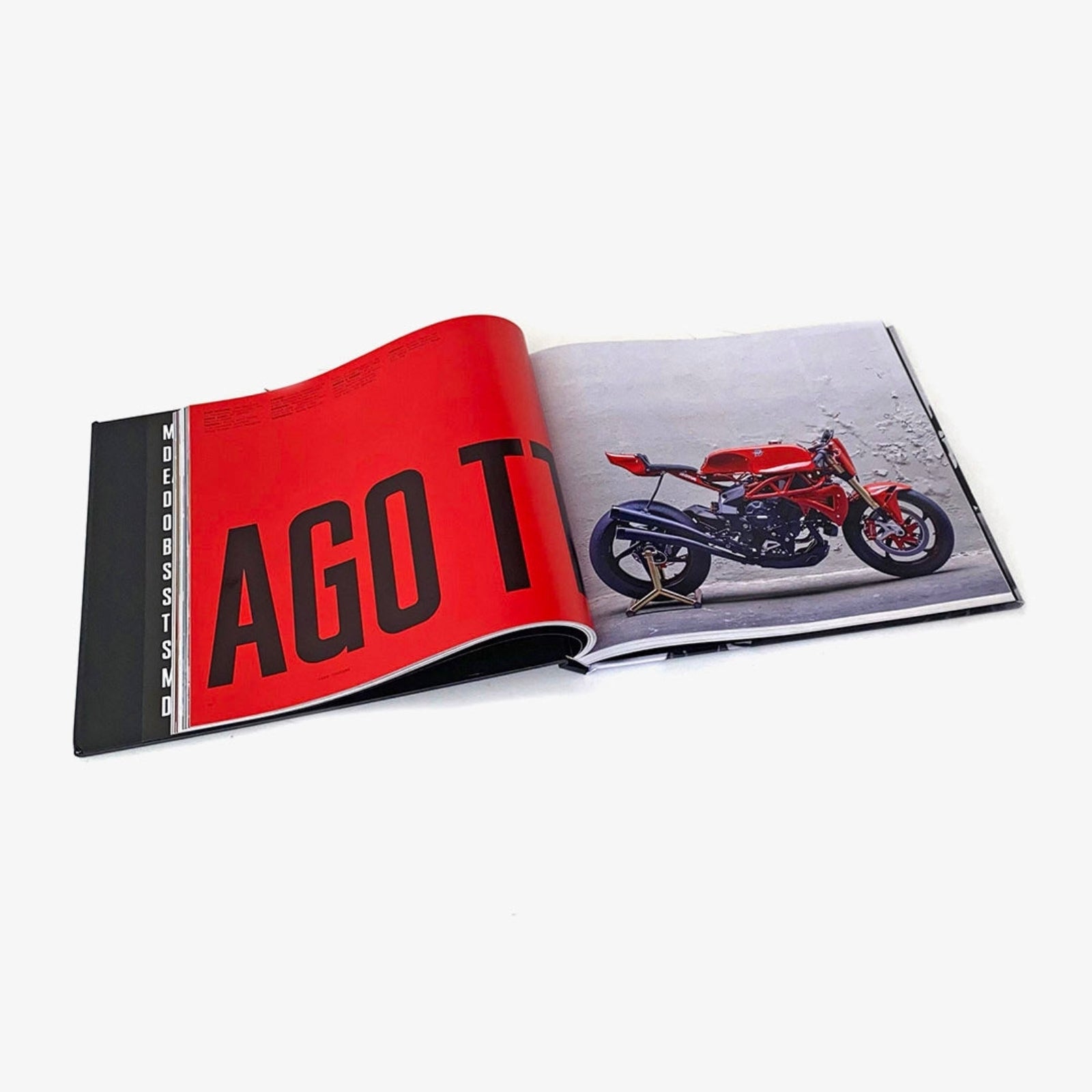 Book on the history of DEUS custom motorcycles, showcasing the evolution and craftsmanship of iconic motorcycles created by DEUS Ex Machina.