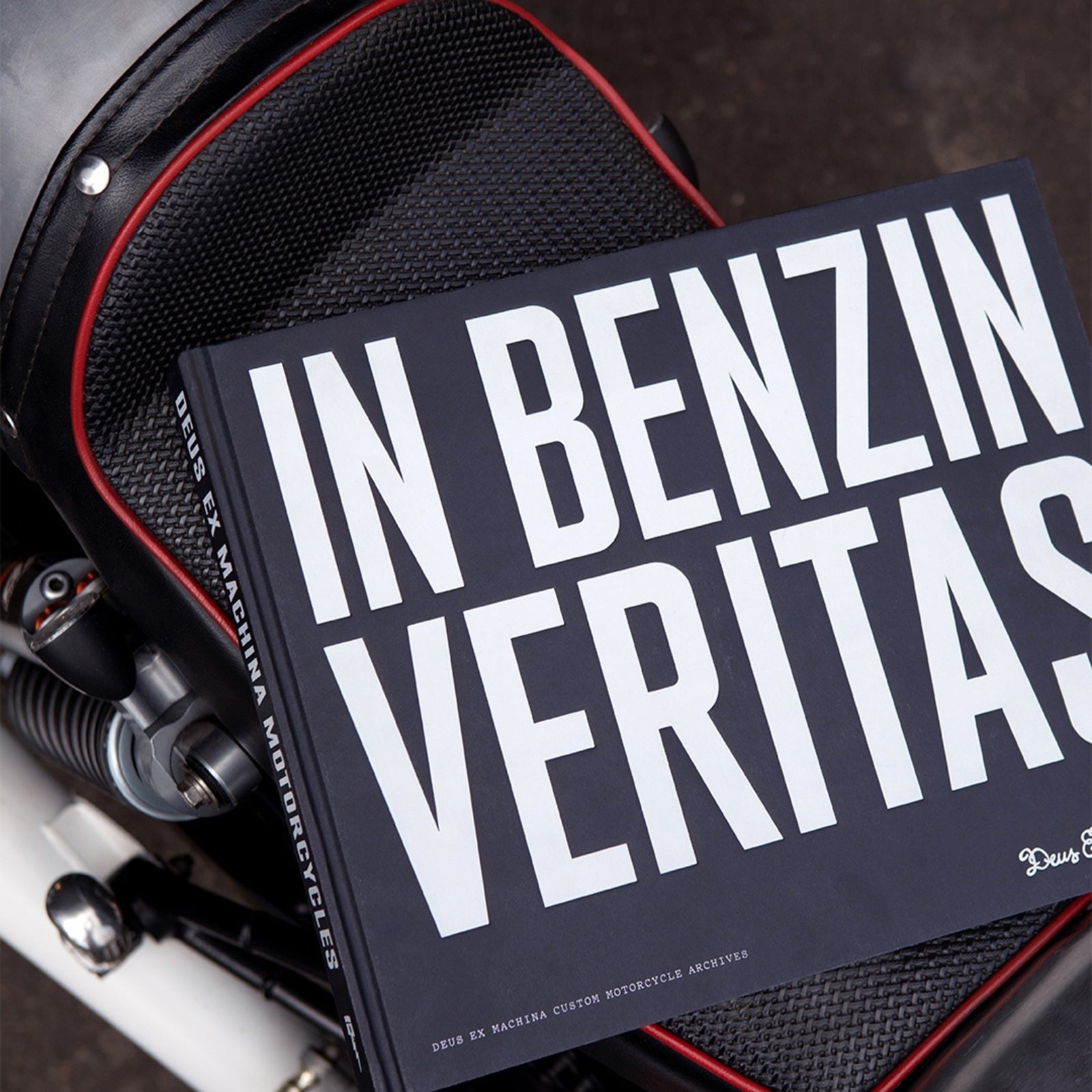 Book on the history of DEUS custom motorcycles, showcasing the evolution and craftsmanship of iconic motorcycles created by DEUS Ex Machina.