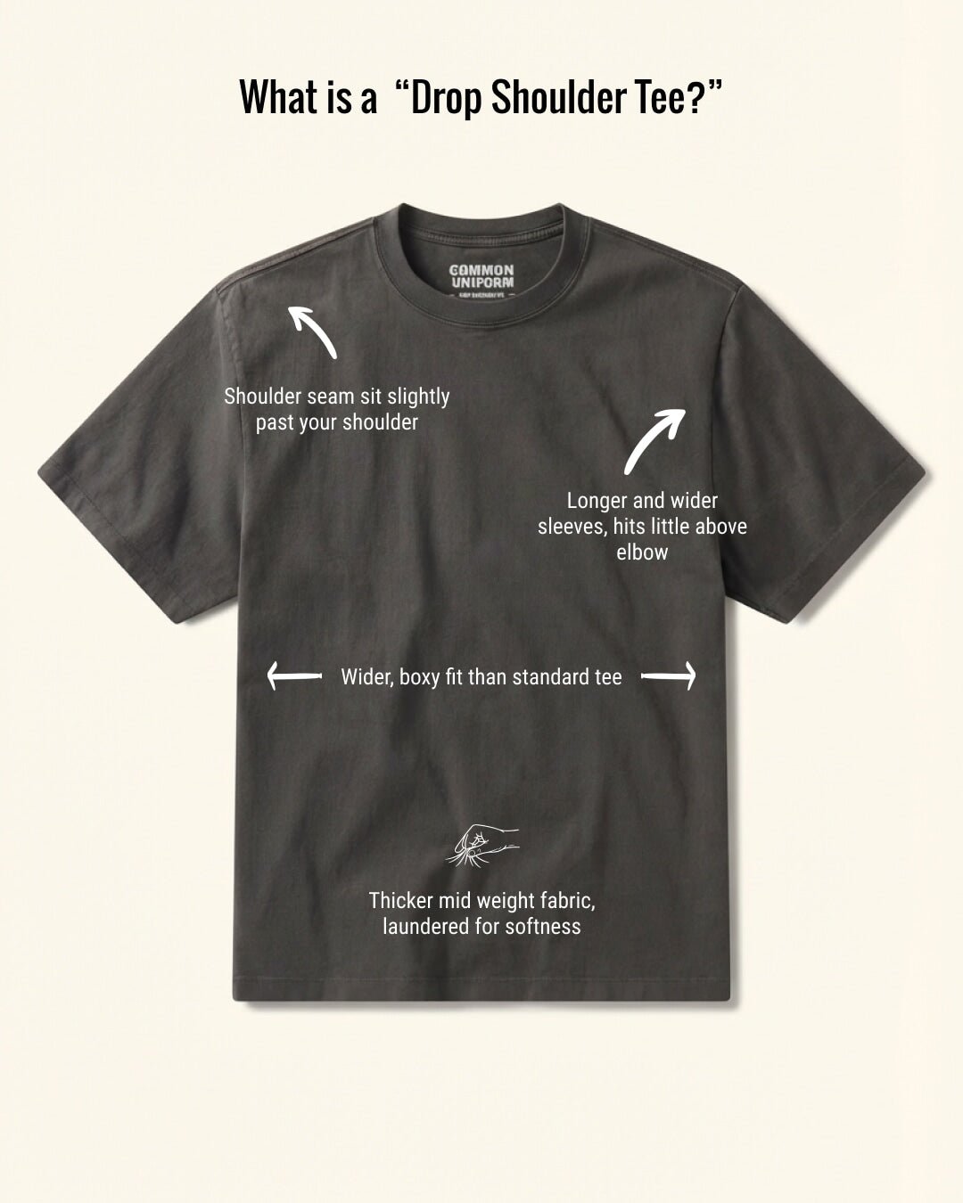 MENS DROP SHOULDER TEE