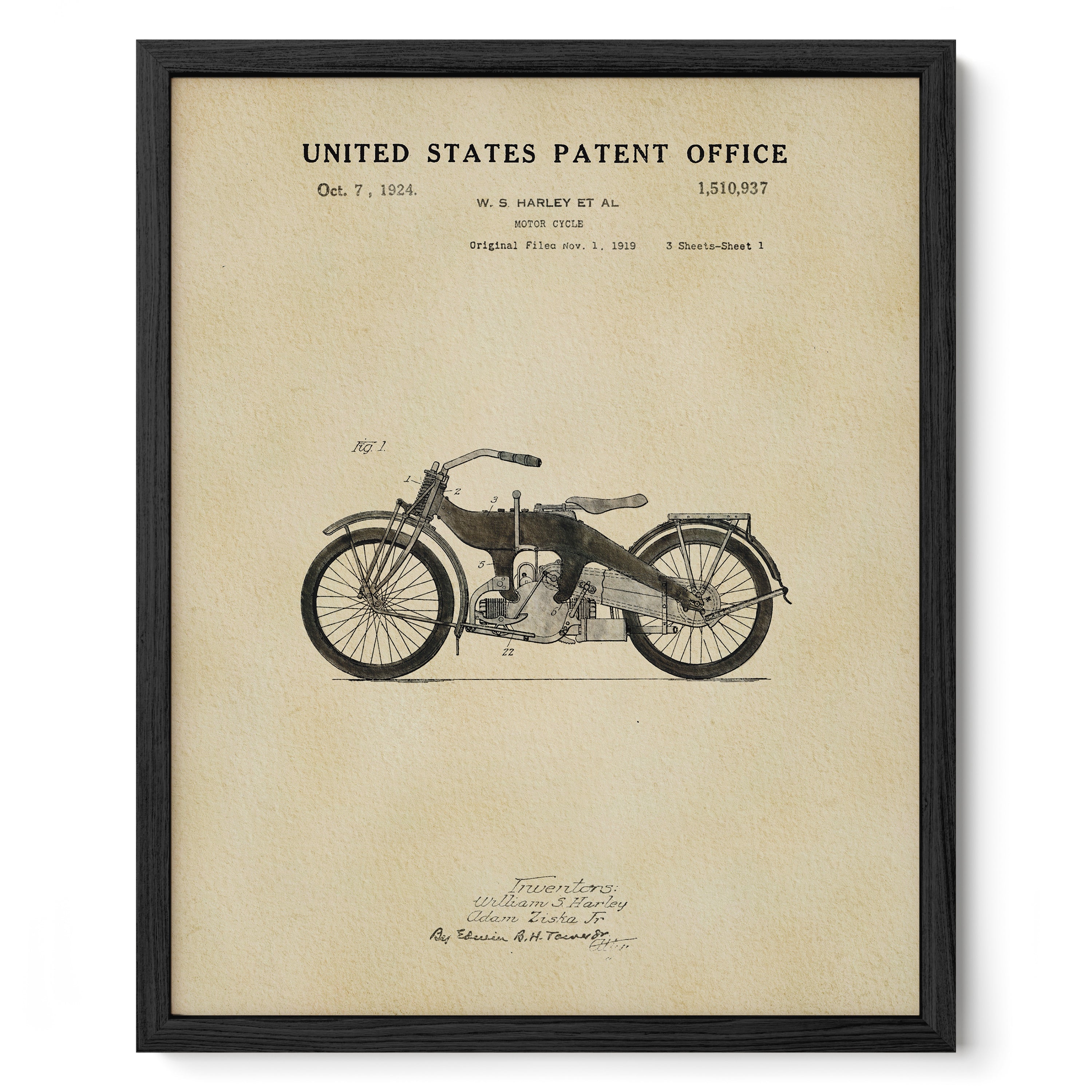 Harley Motorcycle - Black